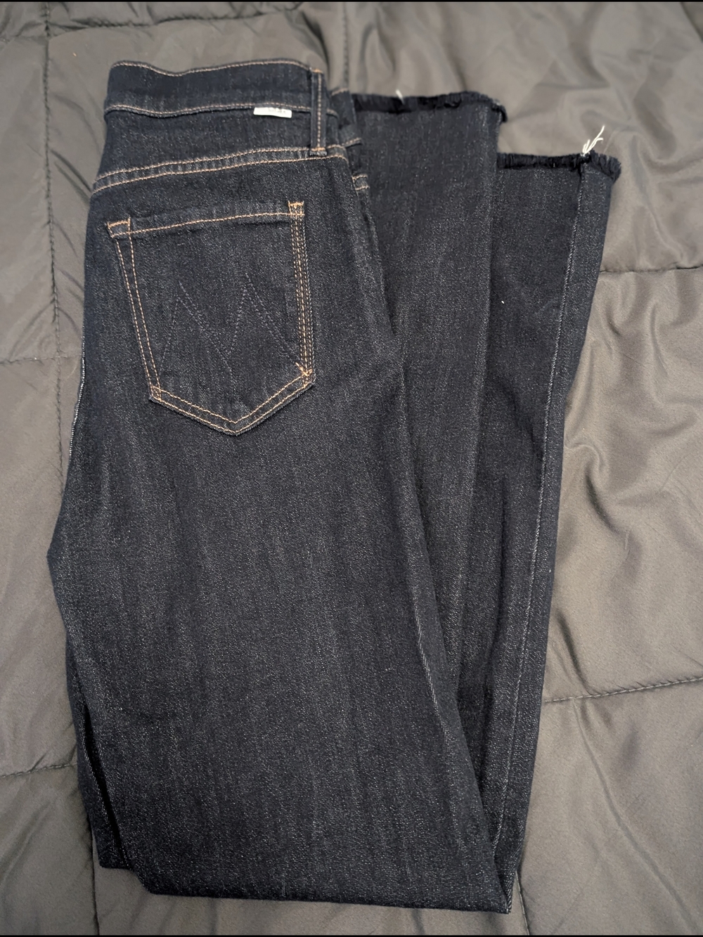 MOTHER Men's Black Straight Leg Jeans